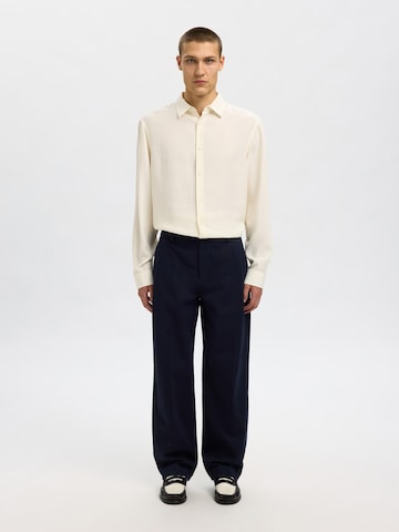SELECTED - Ajuste confortable Camisa en blanco