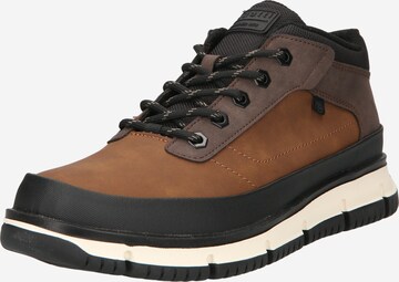bugatti Lace-Up Boots 'Samper' in Brown: front