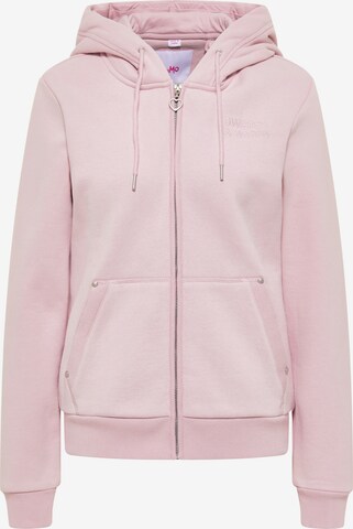 MYMO Zip-Up Hoodie in Pink: front