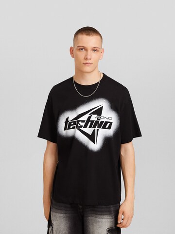 Bershka T-Shirt in Schwarz: Vorderseite