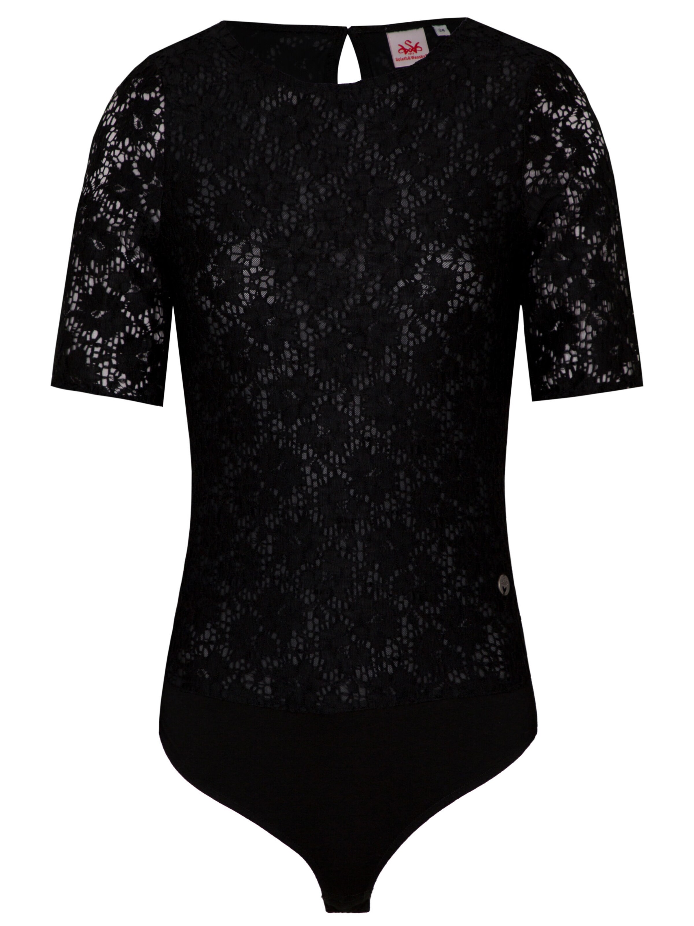 Blouse folklorique SPIETH & WENSKY en noir : devant