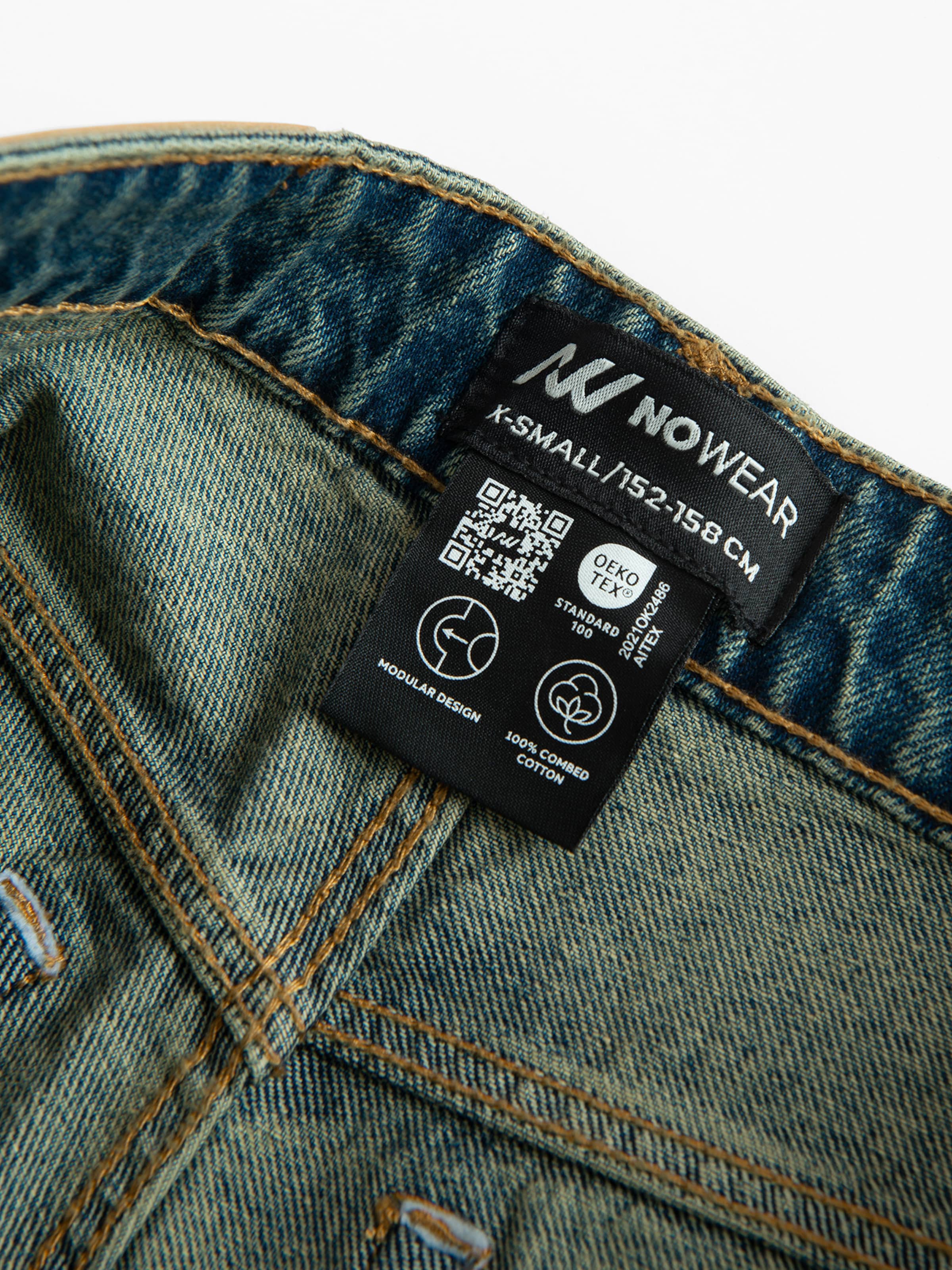 NoWear Wide Leg Jeans i blå