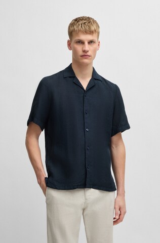 BOSS Orange Regular fit Button Up Shirt in Blue: front
