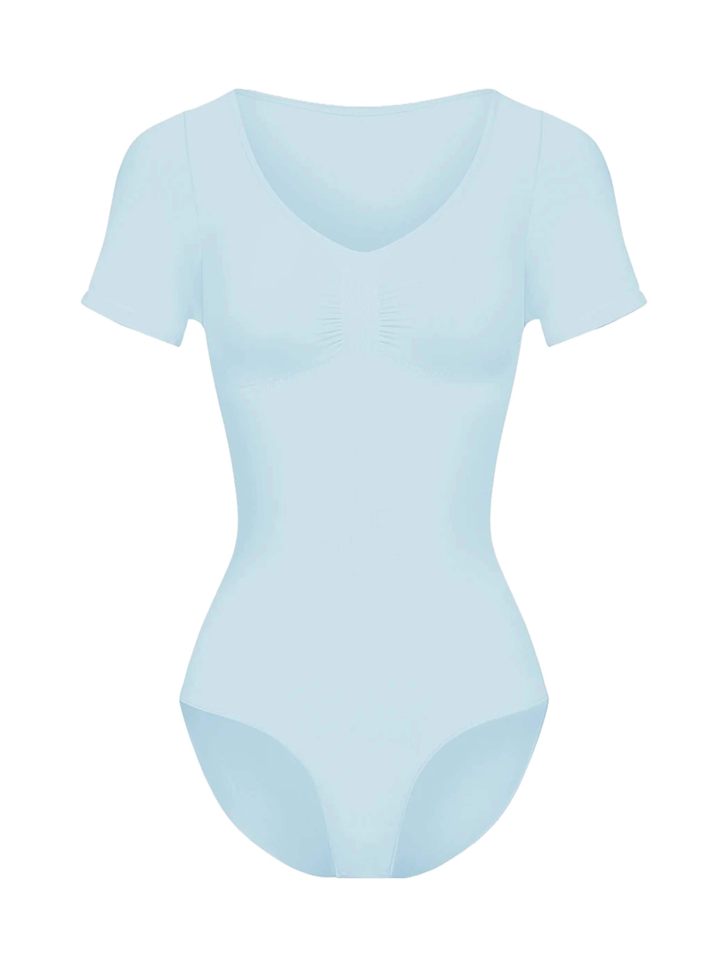 cfab Body moldeador 'T-Shirt Bodysuit Sculpting Shapewear mit Slip' en XS en azul pastel, Vista del producto