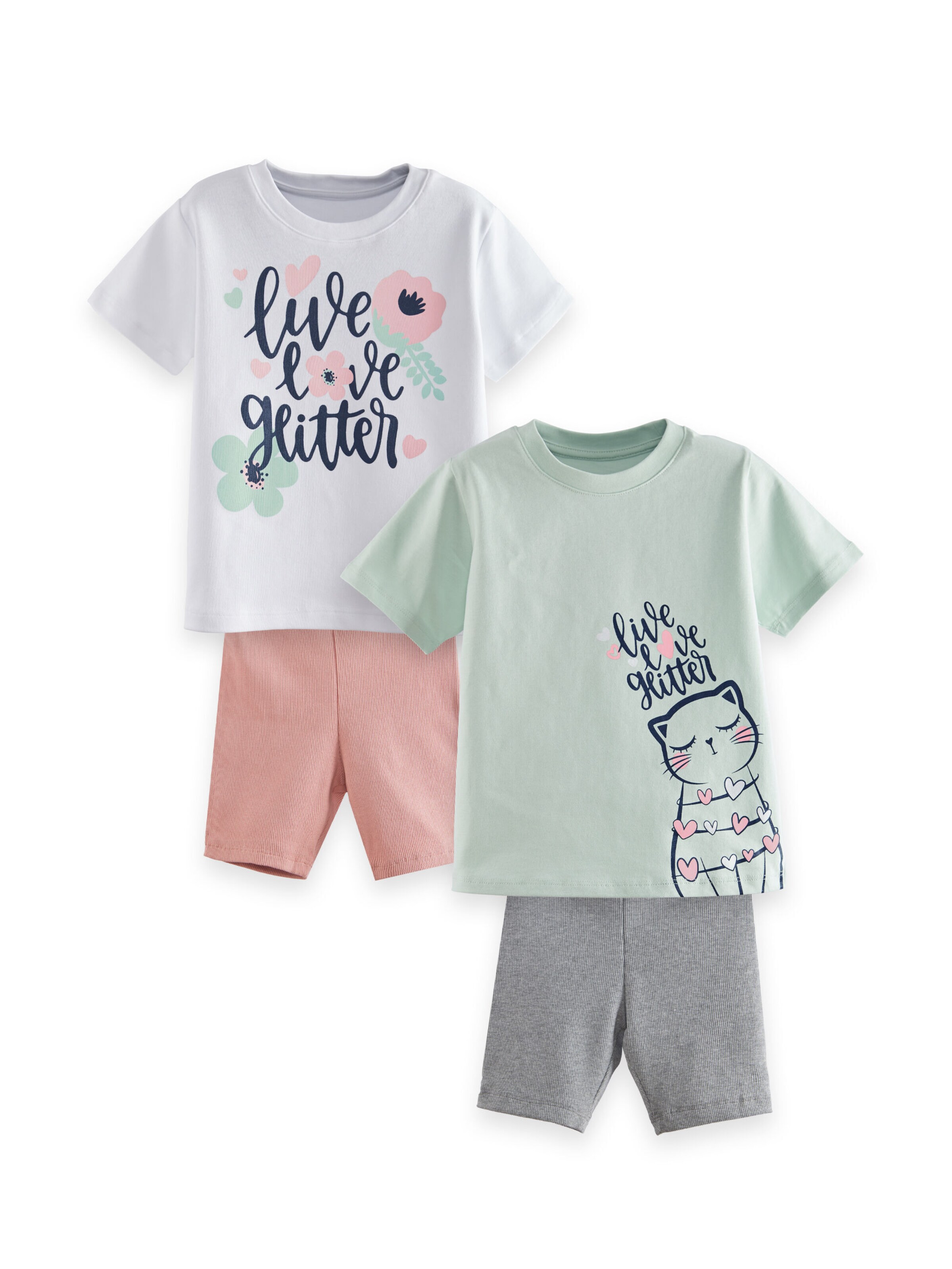 Denokids Doppelpack 'Flowers' in Mischfarben: Vorderseite