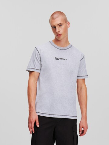 KARL LAGERFELD JEANS - Camiseta en gris: frente