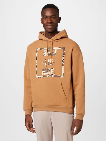 ABOUT YOU Sweatshirt 'Anthony' in Brown: front