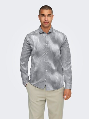Only & Sons Slim fit Business shirt 'ONSJORDAN' in Blue: front