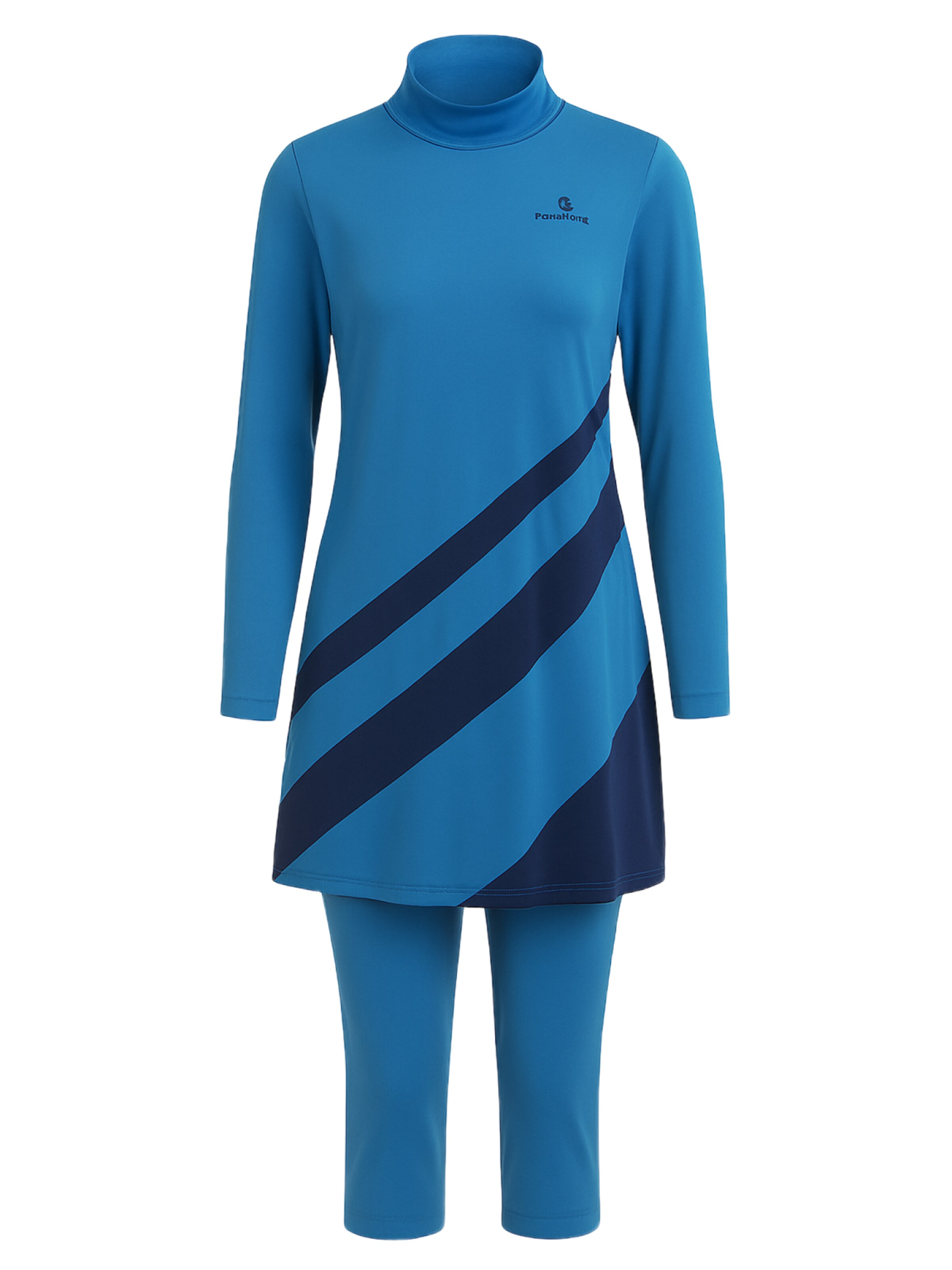 C&City Badpakjurk in de kleur Donkerblauw / Zwart, Productweergave