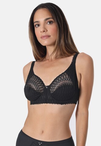 sassa T-shirt BH 'FEMININE MICRO' in Zwart