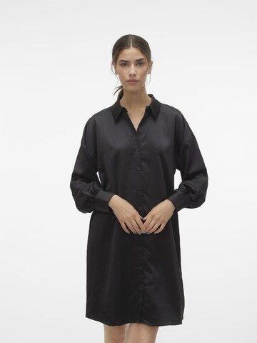 VERO MODA Blousejurk 'MERLE' in Zwart: voorkant