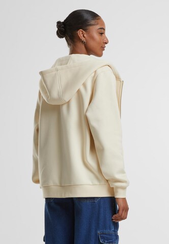 Urban Classics Zip-Up Hoodie in Beige