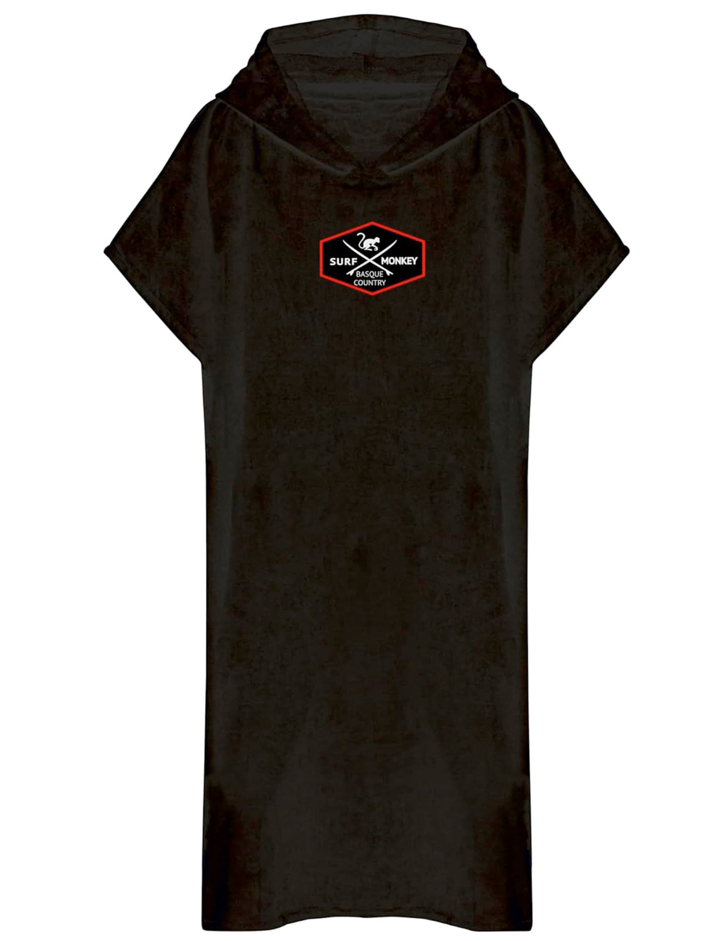 Surf Monkey - Toalla en negro: frente