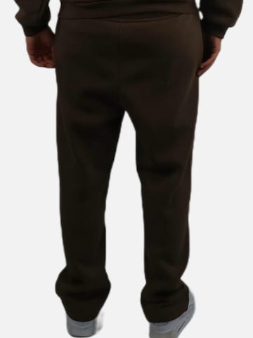 HEFTYKA Loose fit Workout Pants 'OPEN' in Brown