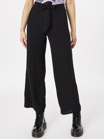 Hailys Loose fit Pleat-Front Pants 'Delila' in Black: front