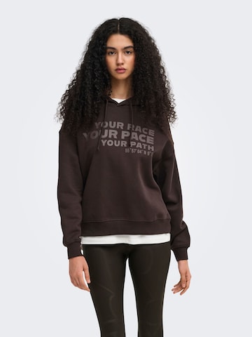 ONLY PLAY Sweatshirt 'ONPRace' in Braun: Vorderseite
