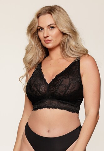 LingaDore Bustier BH in Zwart: voorkant