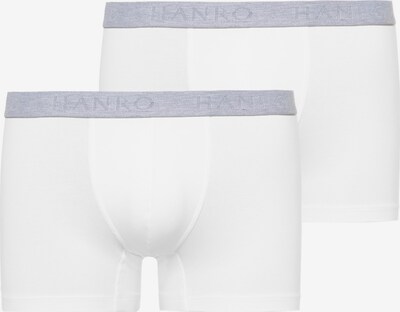 Hanro Boxers en gris / blanc naturel, Vue avec produit