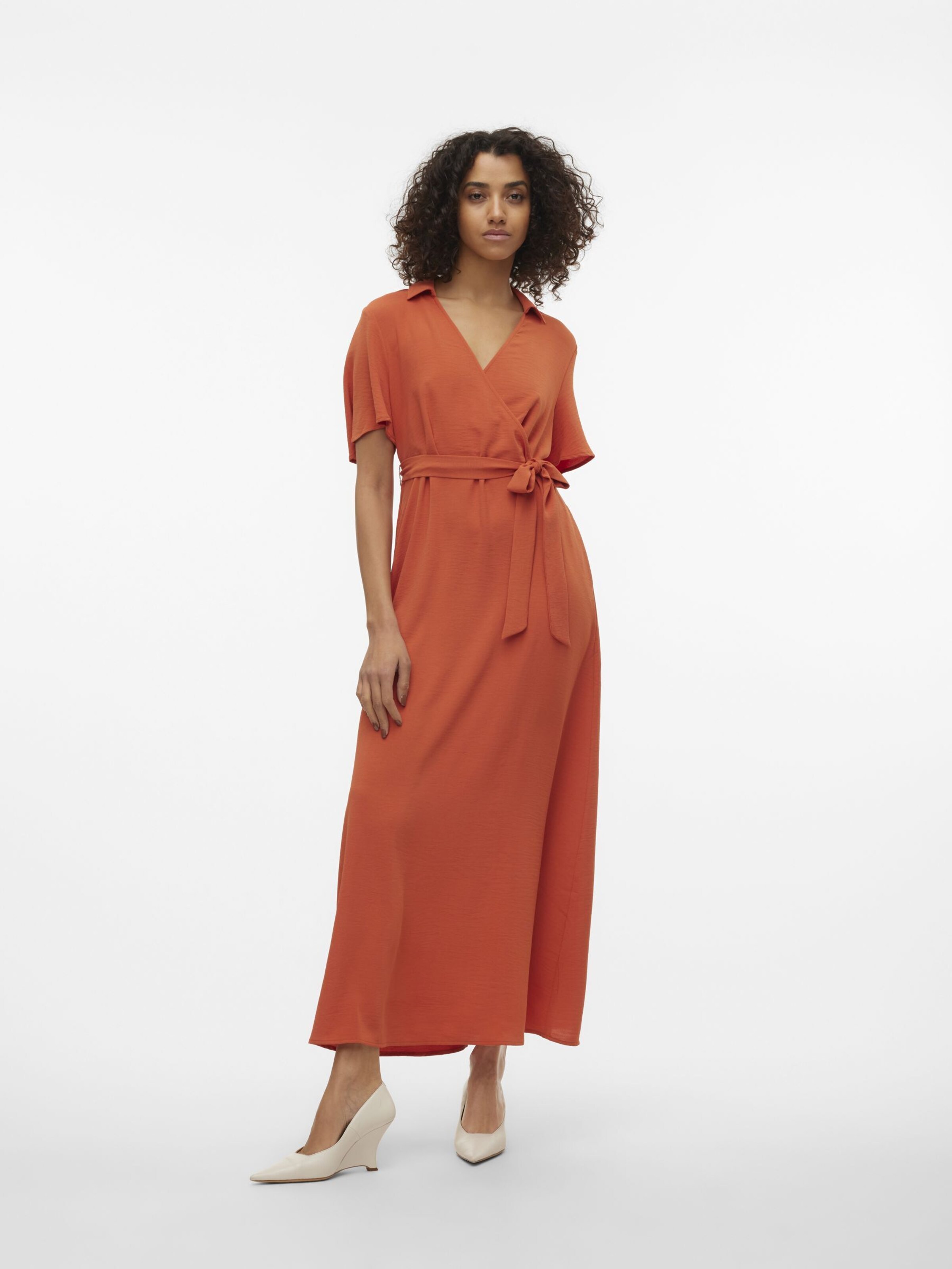 Robe vero moda rouge sale