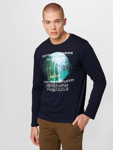 T-Shirt TOM TAILOR en bleu : devant