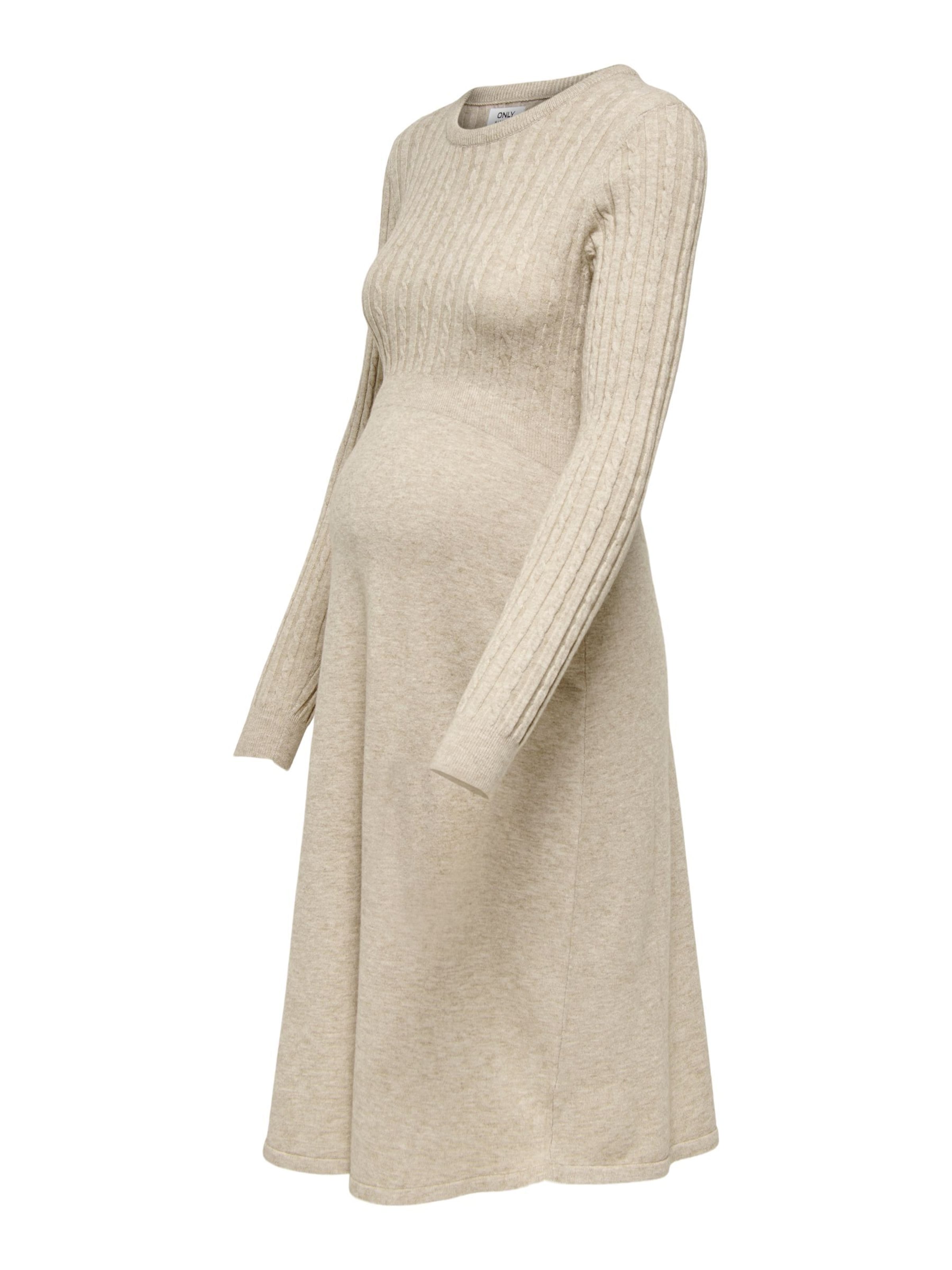 Robes en maille 'OLMFia' Only Maternity en marron : devant