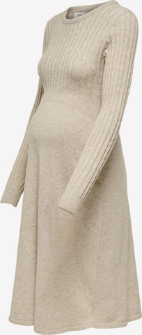 Only Maternity - Vestido de punto 'OLMFia' en marrón: frente