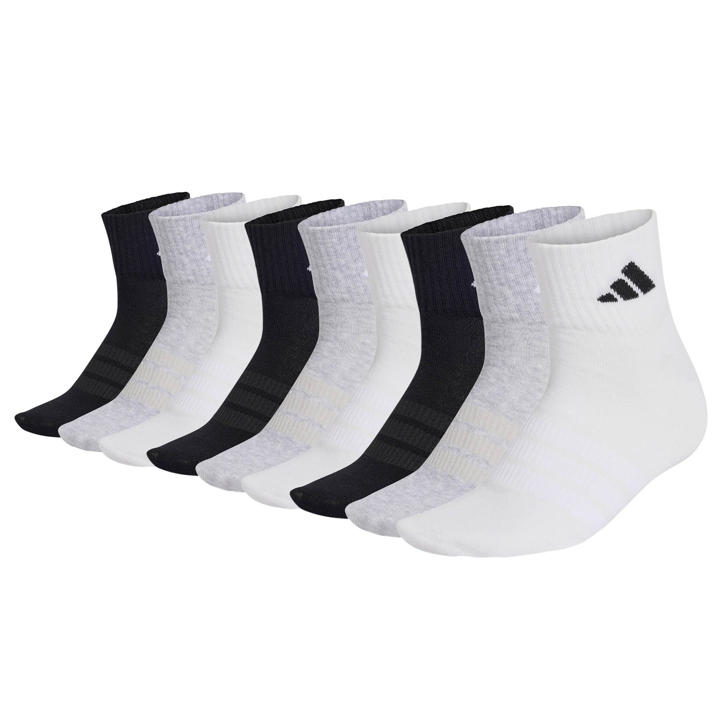 ADIDAS PERFORMANCE Chaussettes de sport en gris chiné / noir / blanc, Vue avec produit