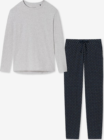 SCHIESSER Pyjama 'Organic Cotton' in Blau: Vorderseite