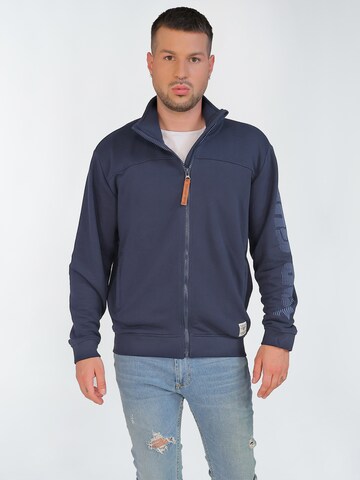 TOP GUN Sweatvest in Blauw: voorkant