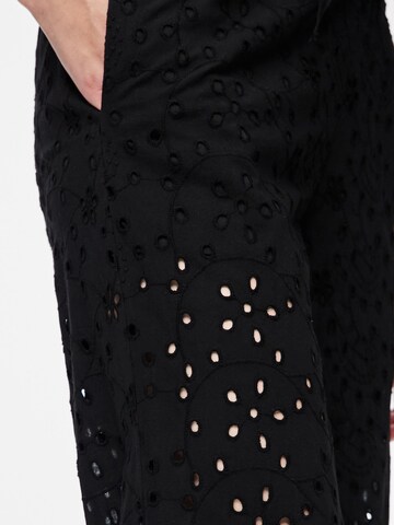 PIECES Regular Broek 'WENDY' in Zwart