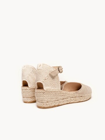 Alhamas - Sandalias con hebilla 'Alpargata Cuña 5 cm' en gris