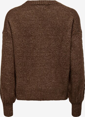 ONLY Sweater 'ROSETTA' in Brown