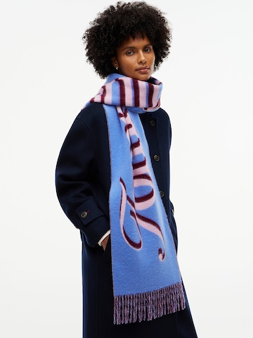 TOMMY HILFIGER Šal | modra barva: sprednja stran
