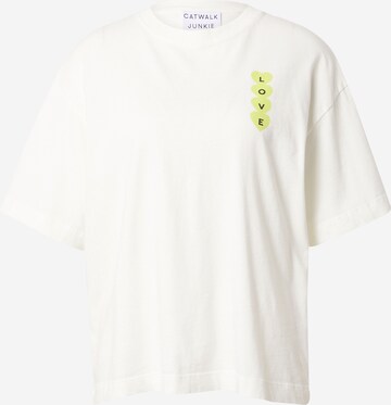 CATWALK JUNKIE Shirt 'LUCKY LOVE' in White: front