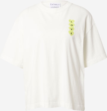 CATWALK JUNKIE T-Shirt 'LUCKY LOVE' in Weiß: predná strana