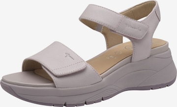 Sandales Tamaris en violet : devant