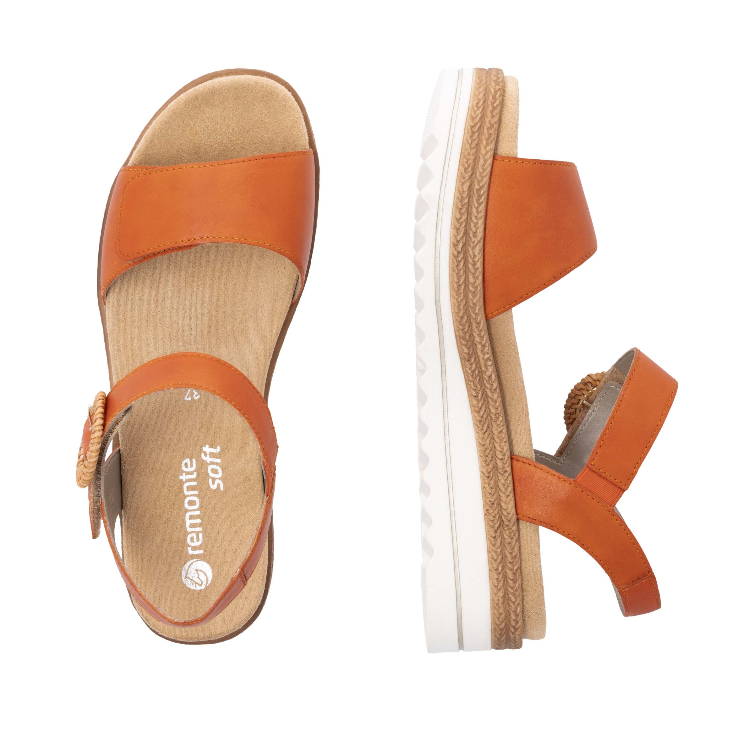 REMONTE Strap Sandals in Orange