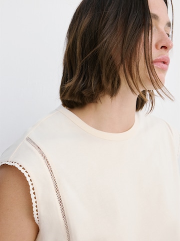 MANGO T-shirt 'MAREA' i beige