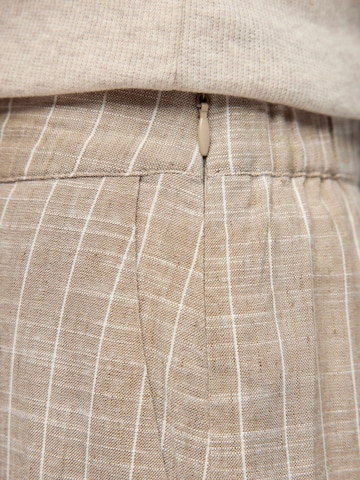 OBJECT Wide leg Broek 'OBJPAULA' in Beige