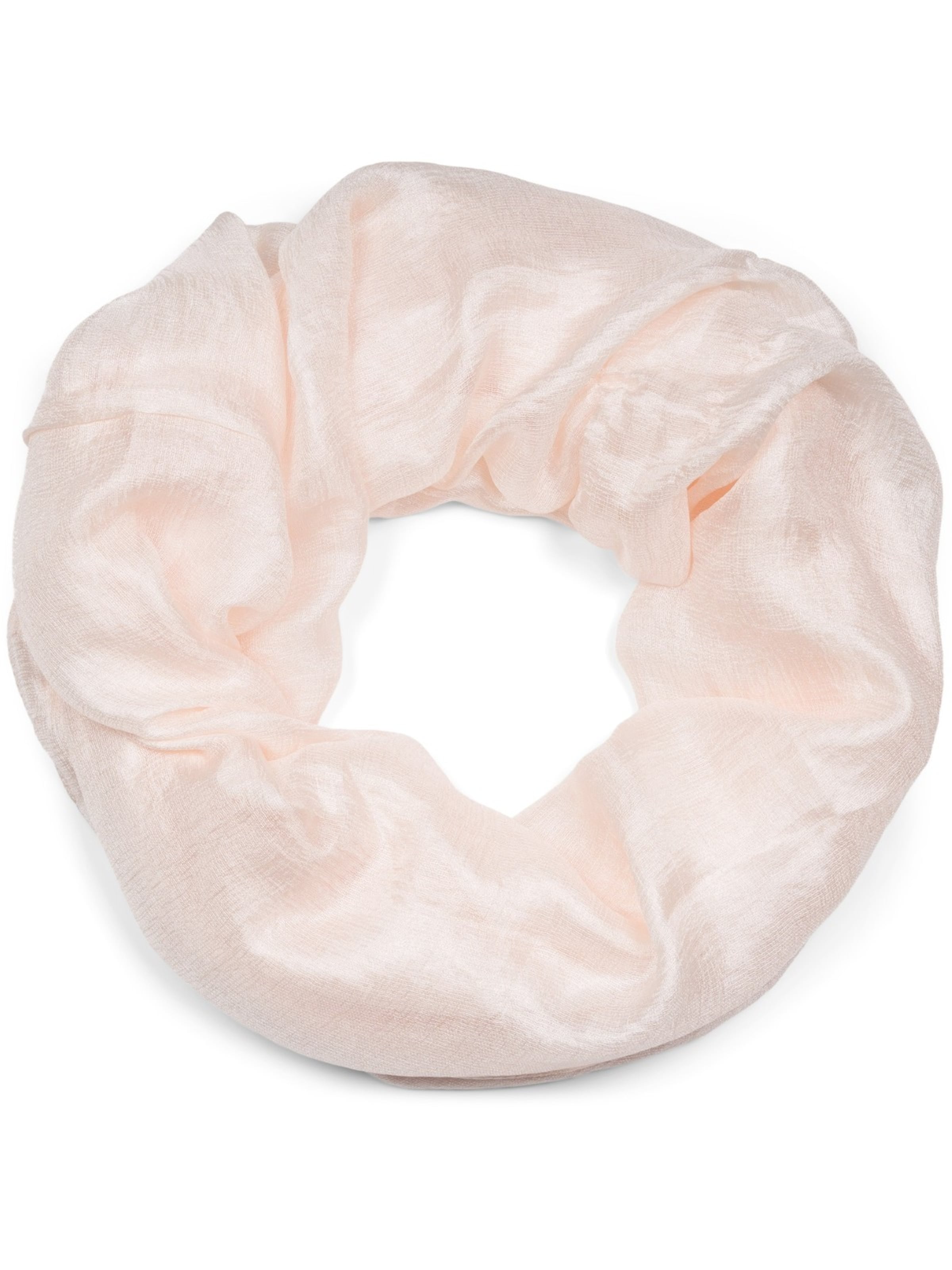 styleBREAKER Schlauchschal 'Seidiger Einfarbiger Loop'‌‌‌ in Beige: Vorderseite