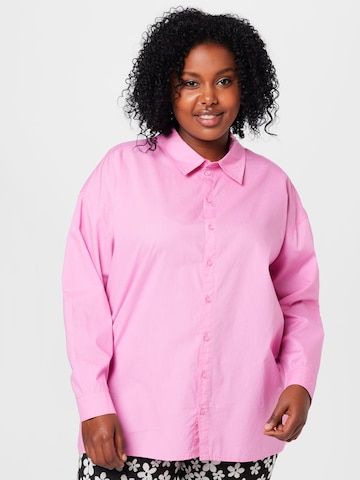 Noisy May Curve Blouse 'Violet' in Roze: voorkant