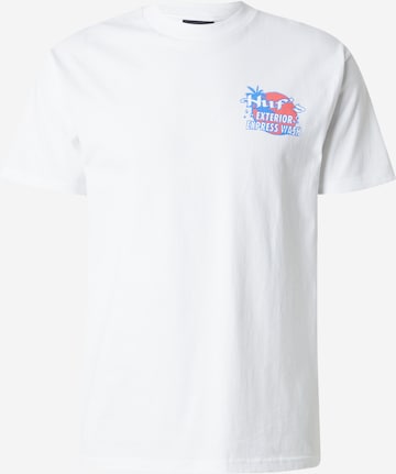 balts HUF T-Krekls 'Full Service': no priekšpuses