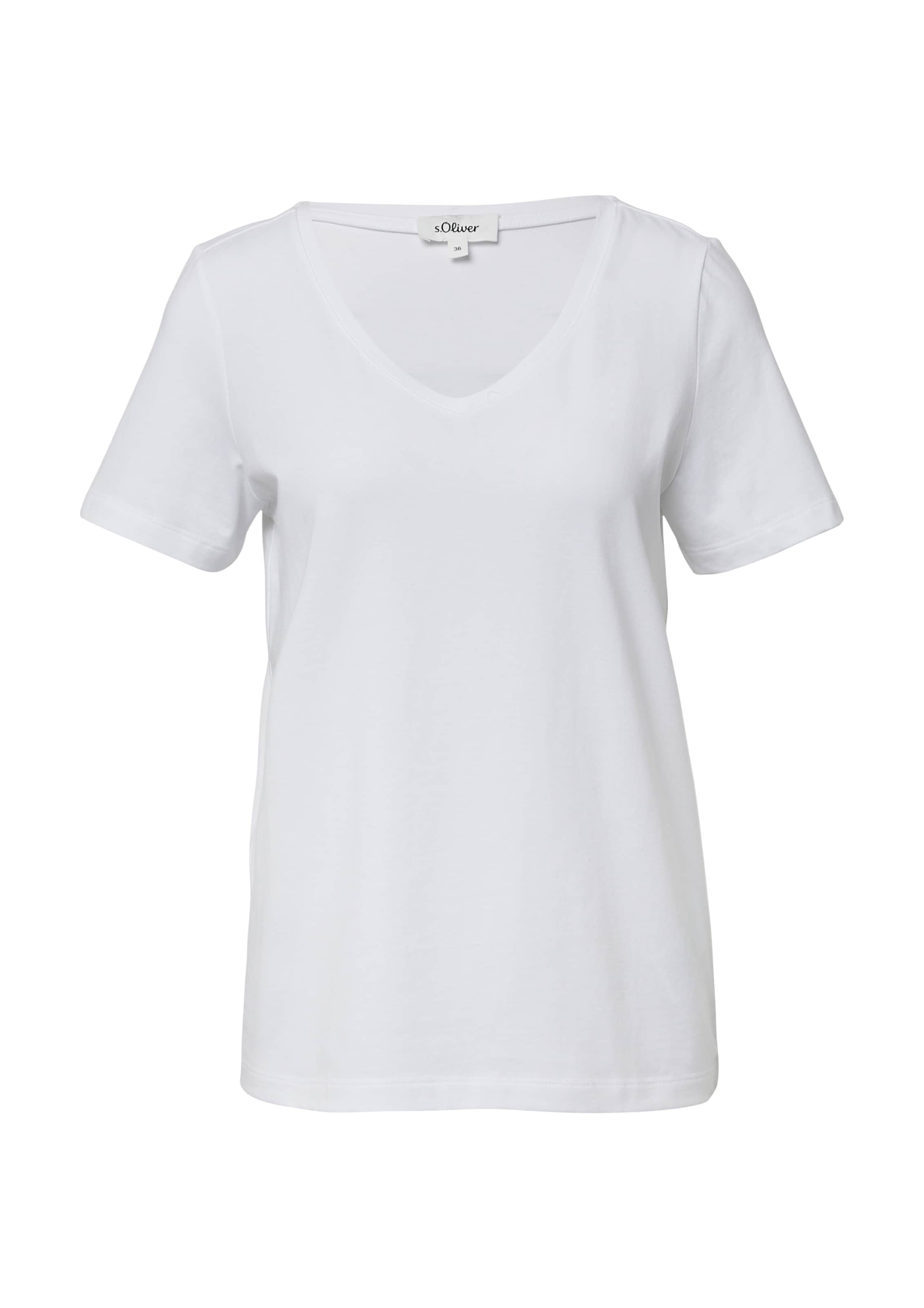 T-shirt s.Oliver en blanc : devant
