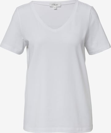 T-shirt s.Oliver en blanc : devant
