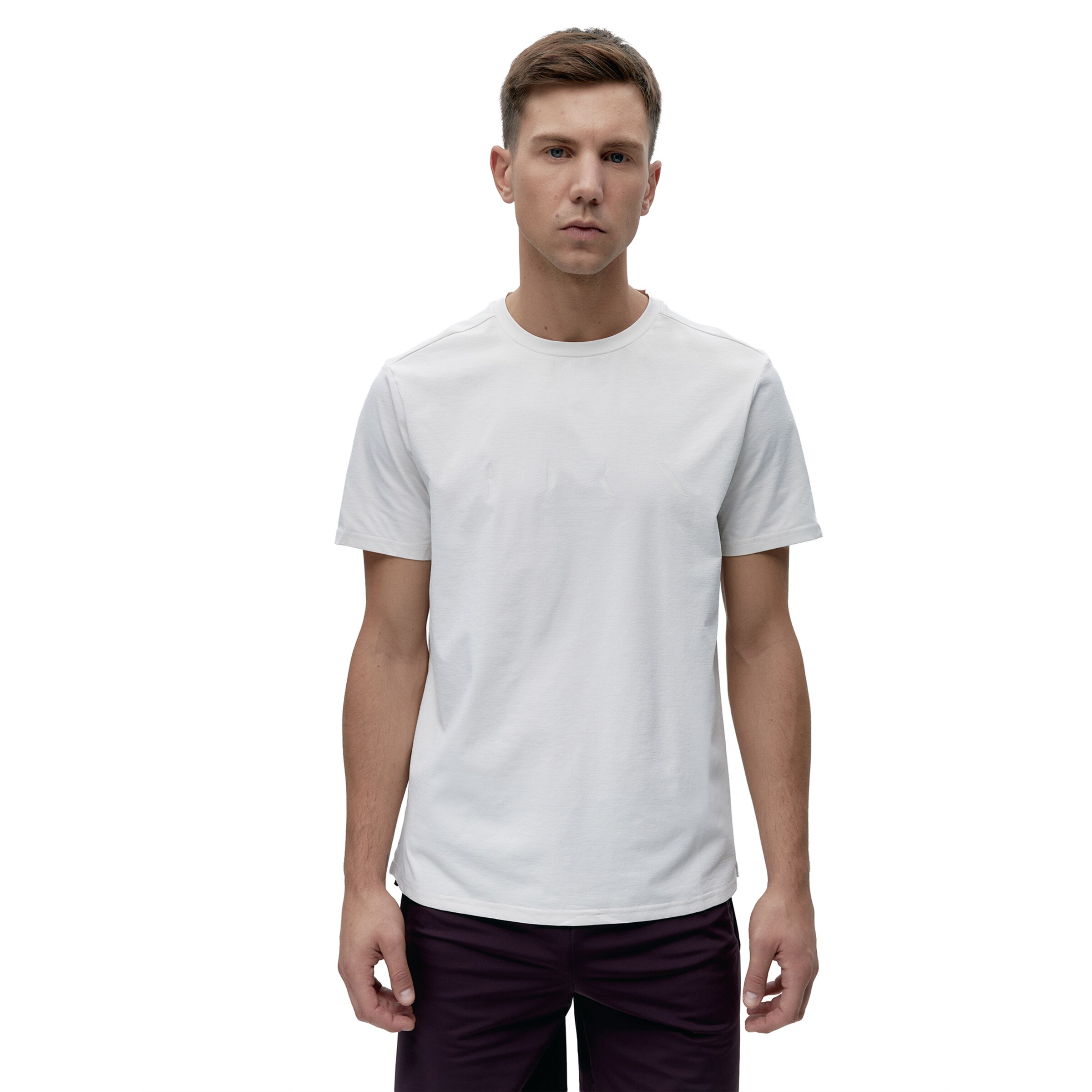 Born Living Yoga Shirt 'Cott_Free' in Wit: voorkant