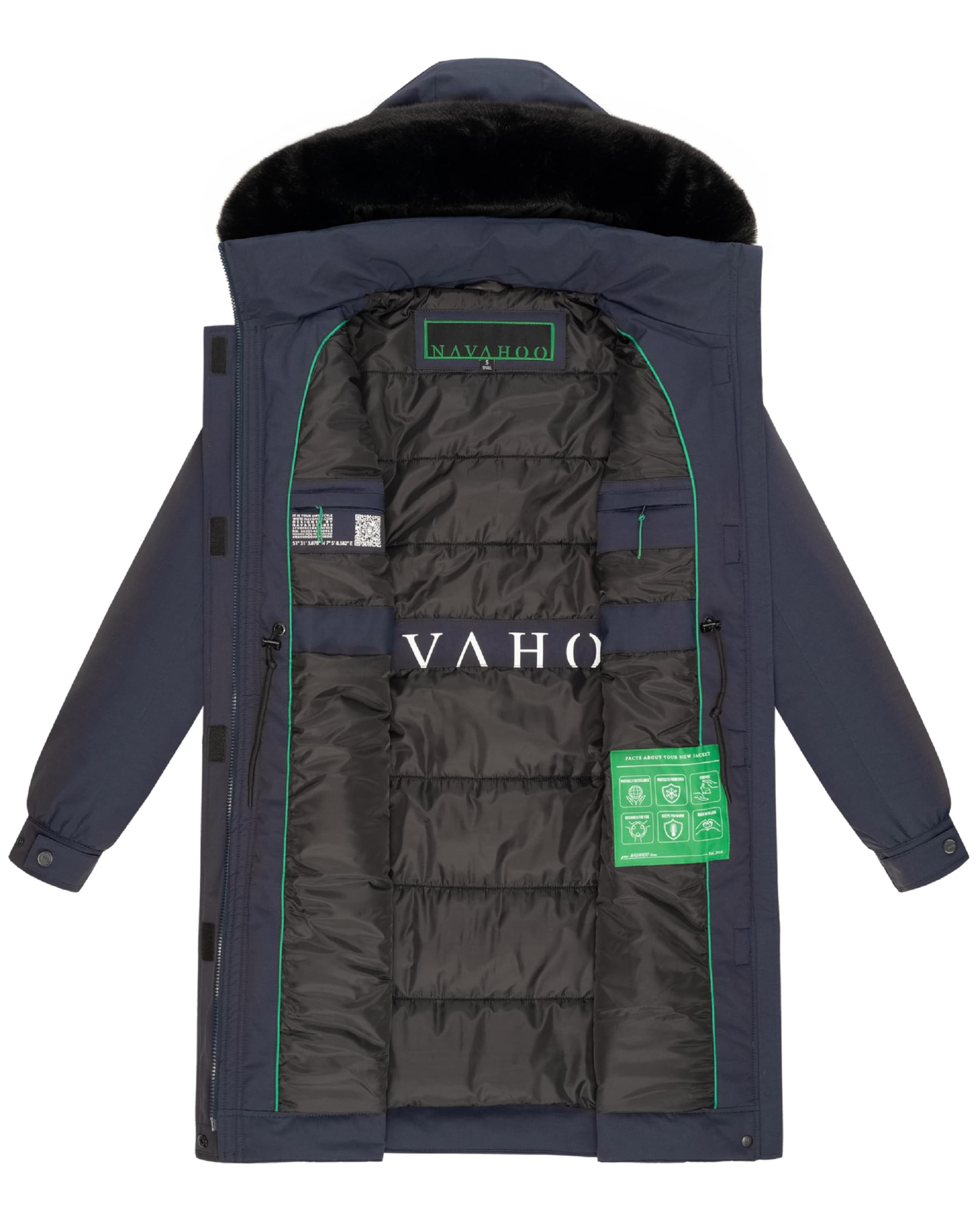 Manteau mi-saison 'Kaltwetterretter' NAVAHOO en bleu