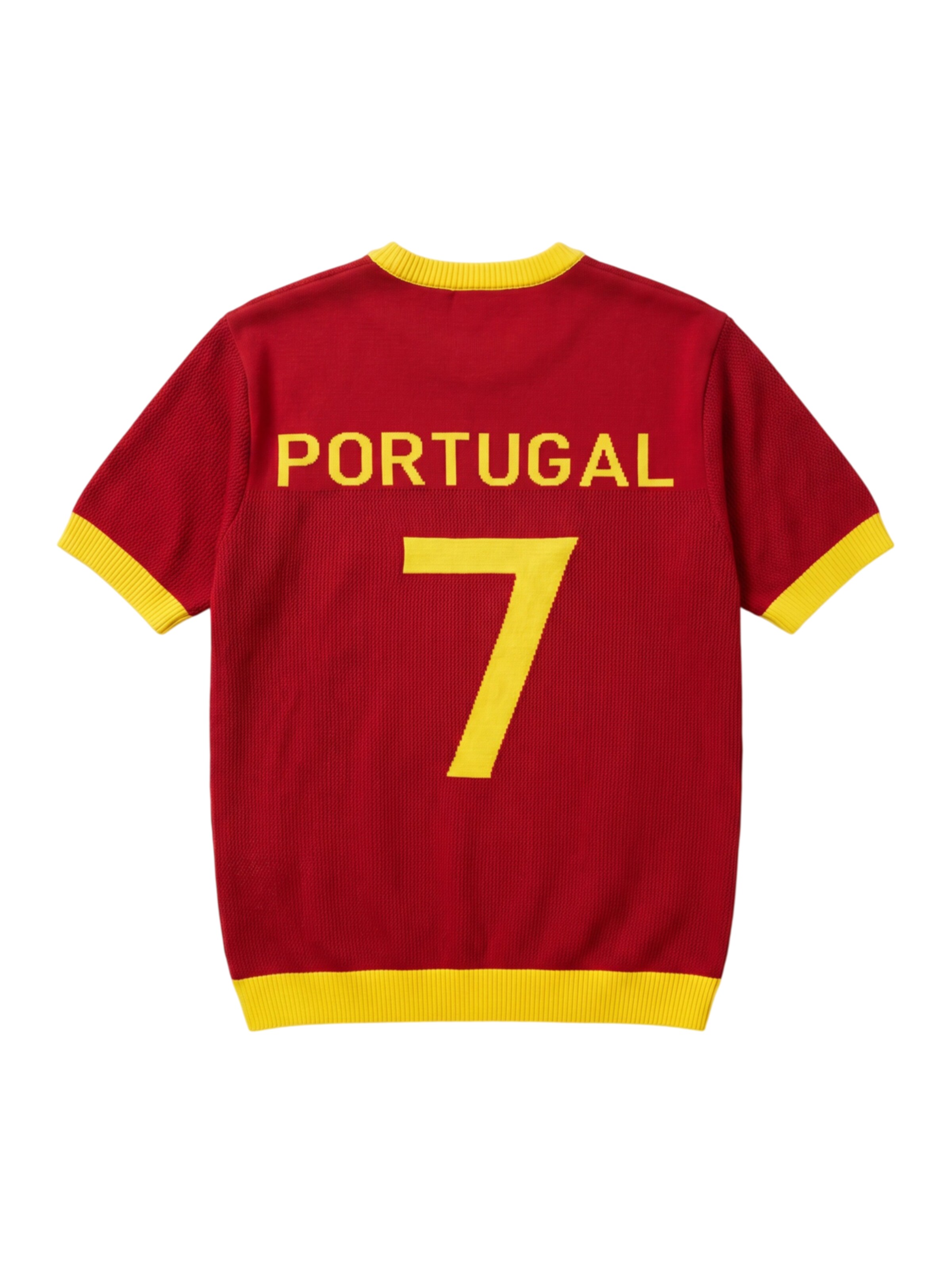Kleidermafia T-shirt 'Oversize Portugal Knit T-shirt - Red' i röd