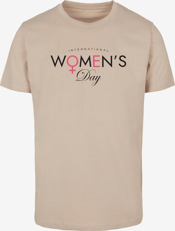 Merchcode Shirt 'WD - International Women's Day' in Beige: front