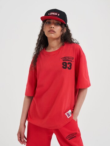 AND1 Shirt in Rot: Vorderseite