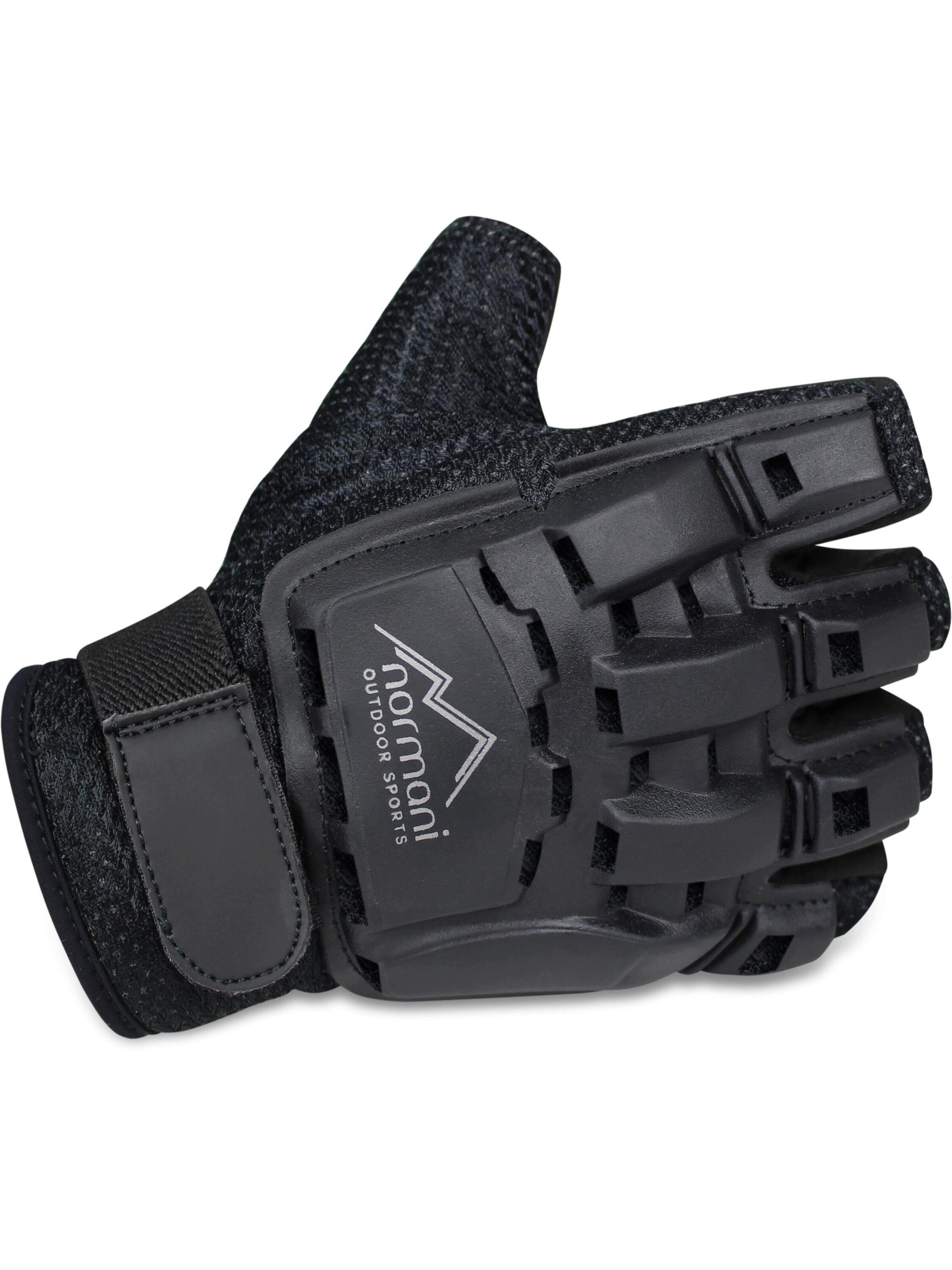 normani Short finger gloves ' Last Man Standing ' in Black